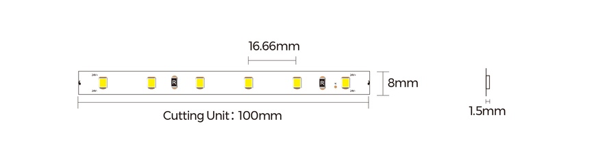 LED лента OLEDIM PS-2835-60-IP20-4.4W-3000K-24V 7771287 фото