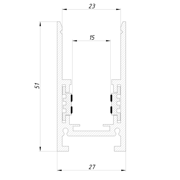 Магнитный трековый шинопровод OLEDIM OL12 48V накладной черный 3м 7771153 фото