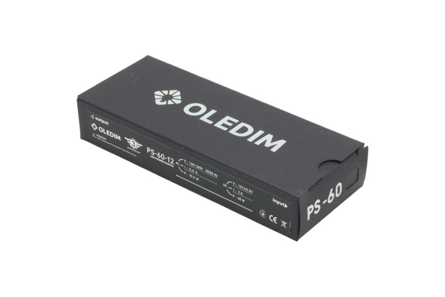 Блок живлення OLEDIM PS-60-12V 5A 60W 7771308 фото