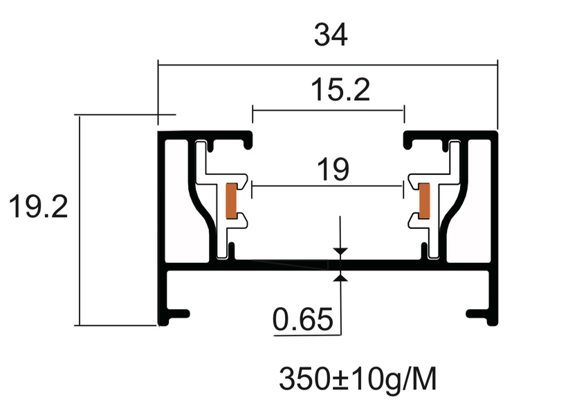 Шинопровод OLEDIM OT03 220V 3м черный 7771159 фото